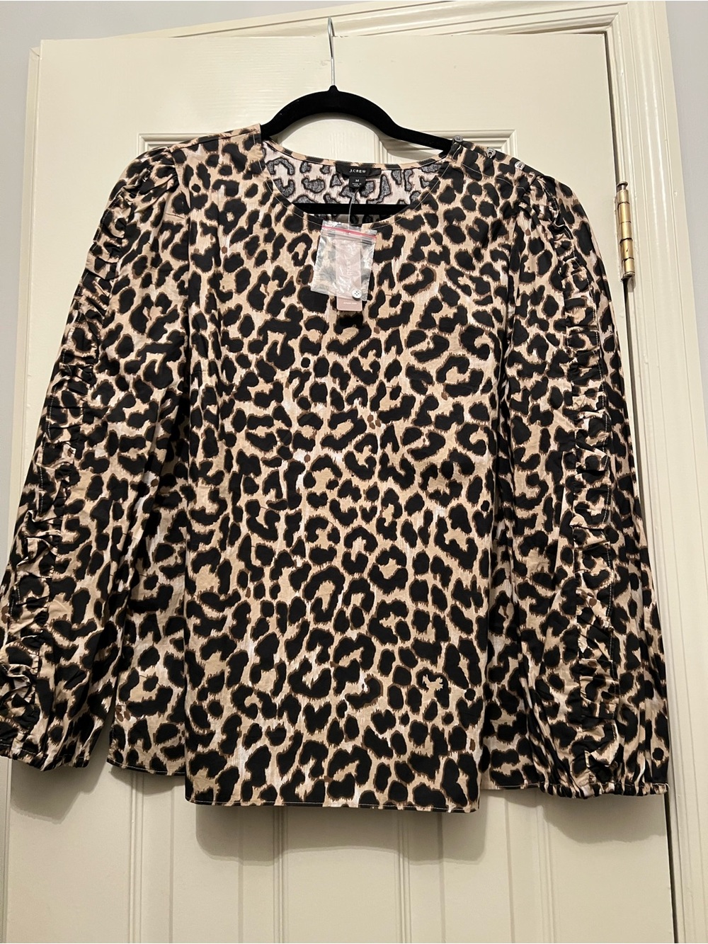 J Crew Leopard Print Women’s Blouse size Medium